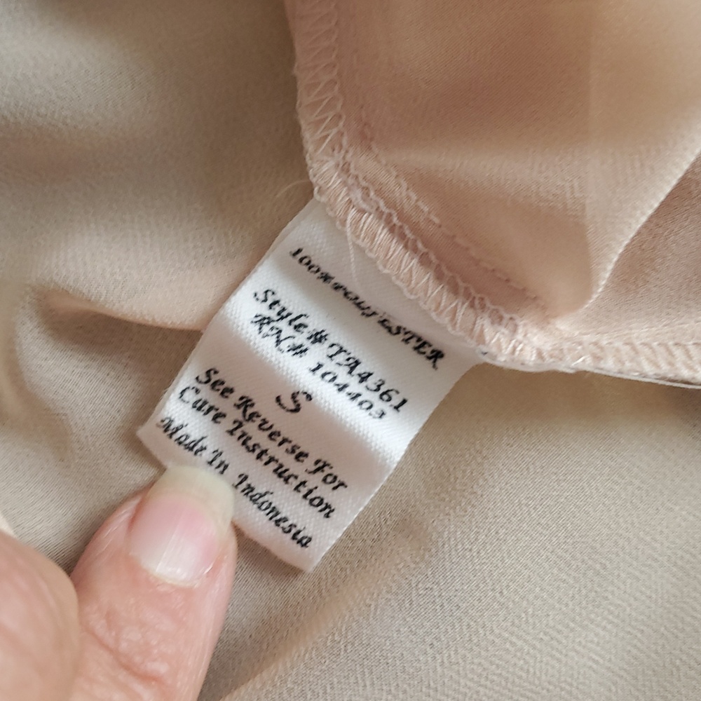 Edge Sleeveless Sheer Blouse Top S - Picture 6 of 9